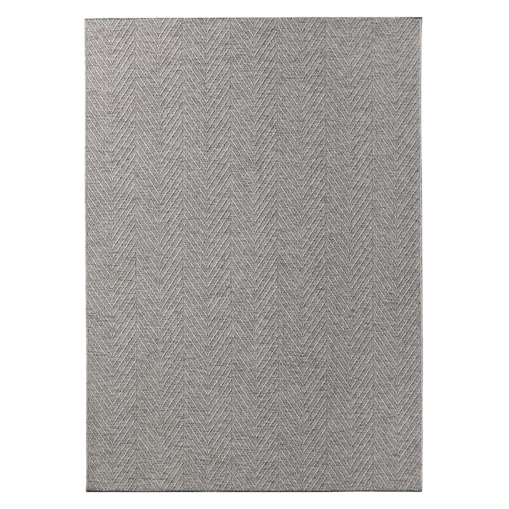 TOWN & COUNTRY BASICS Pax Herringbone Textured Solid Machine Washable Area Rug Grey