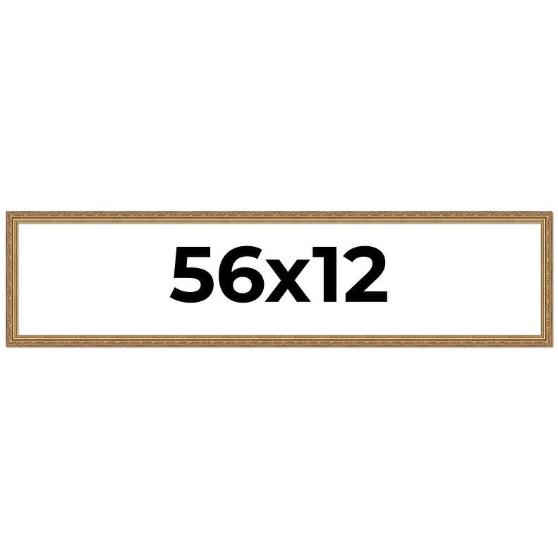56x12 Frame Red Solid Wood Picture Frame Width 1.75 Inches | Interior Frame Depth 1 13/16 Inches