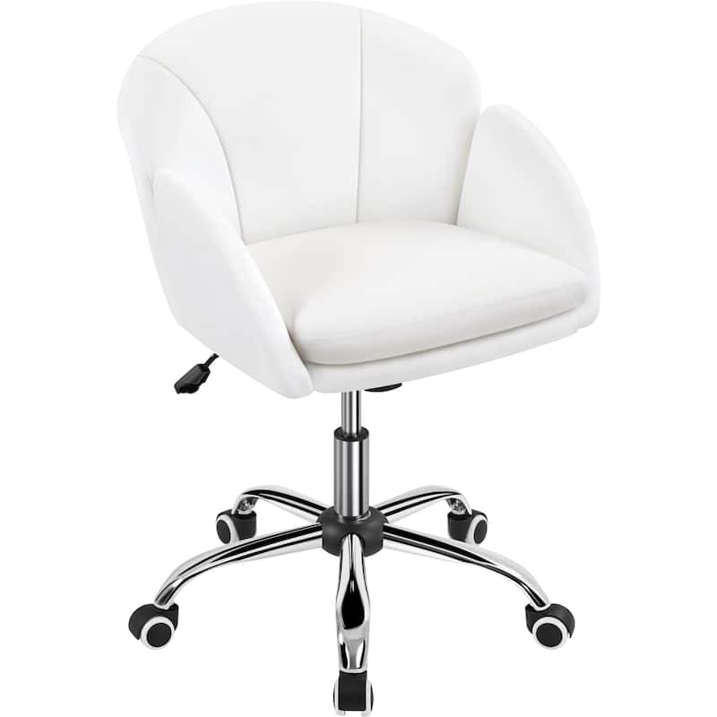 Yaheetech Modern Swivel Rolling Desk Chair Makeup Vanity Chair for Home Office