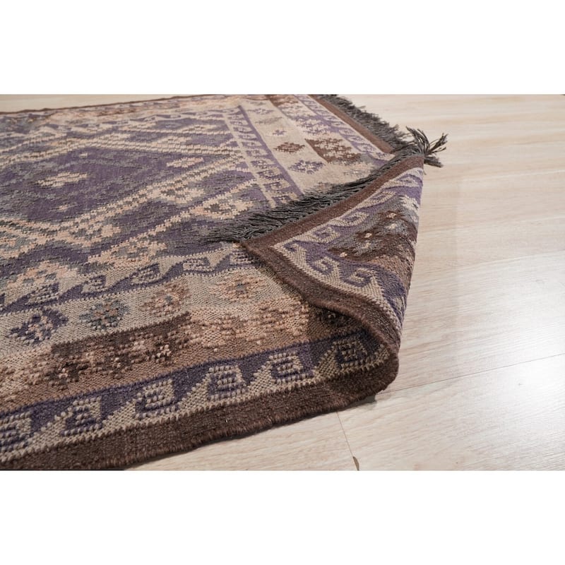 Hand-Knotted Natural Silk Grass Design Rug, 8' x 10', Red Mix Area Rug, Stylish Handcrafted Soft Texture - L