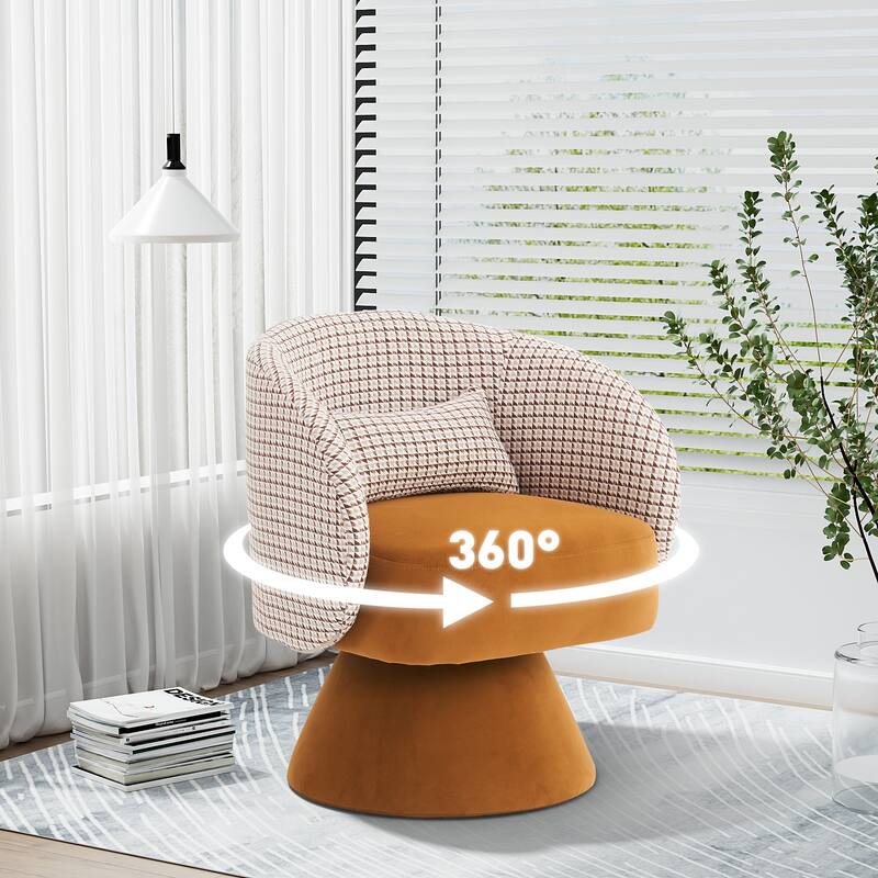 Ouyessir 360 Degree Swivel Cuddle Barrel Sofa Chairs