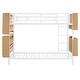 preview thumbnail 49 of 53, Metal Bunk Bed with Bedside Storage Bookcase, Twin Over Twin/Full Over Full Convertible Bunk Bedframe with Ladder and Guardrail