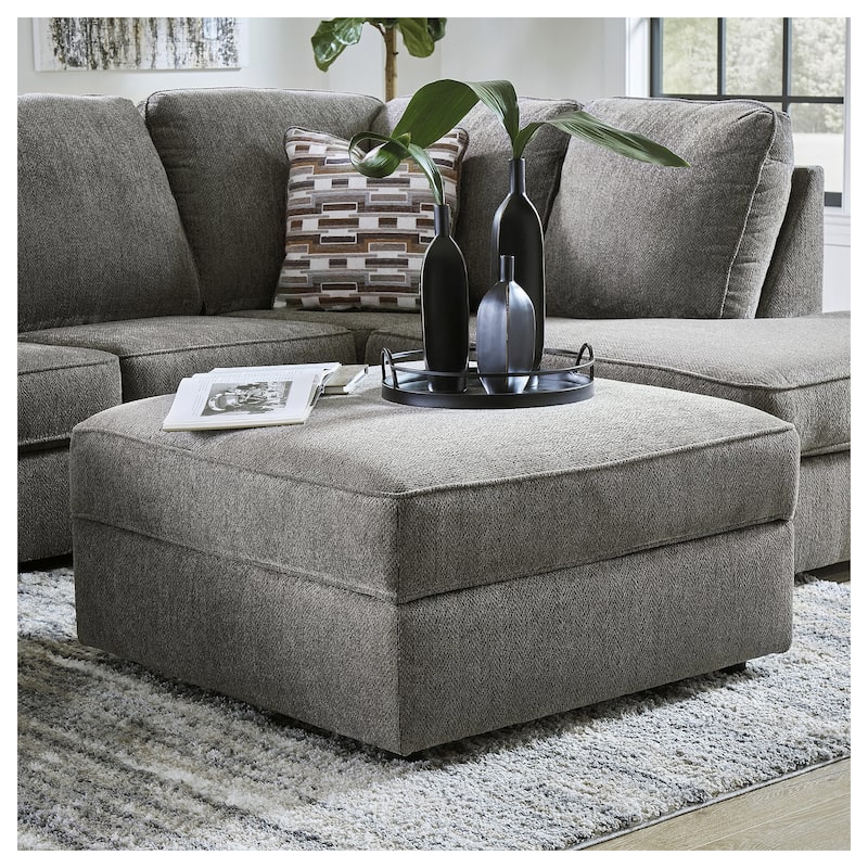 Signature Design by Ashley O'Phannon Gray Storage Ottoman - 37"W x 37"D x 21"H - Grey