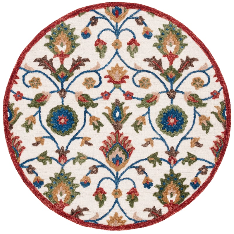 SAFAVIEH Handmade Blossom Violanta Floral Wool Rug