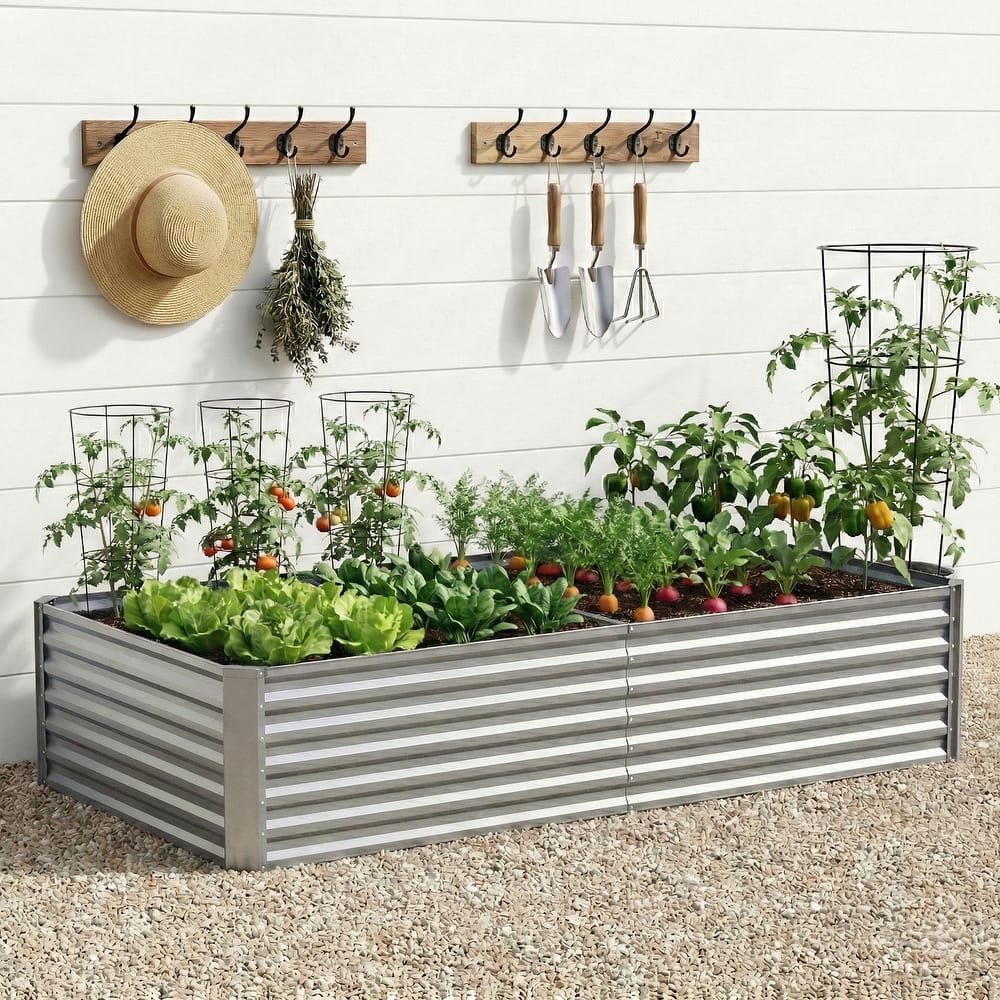 Pocassy Planter Box Outdoor Garden Bed Planter for Vegetables.