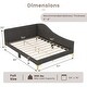 preview thumbnail 4 of 5, Rivet-Tufted Platform Bed with Metal Legs and Wood Slats-Full Size