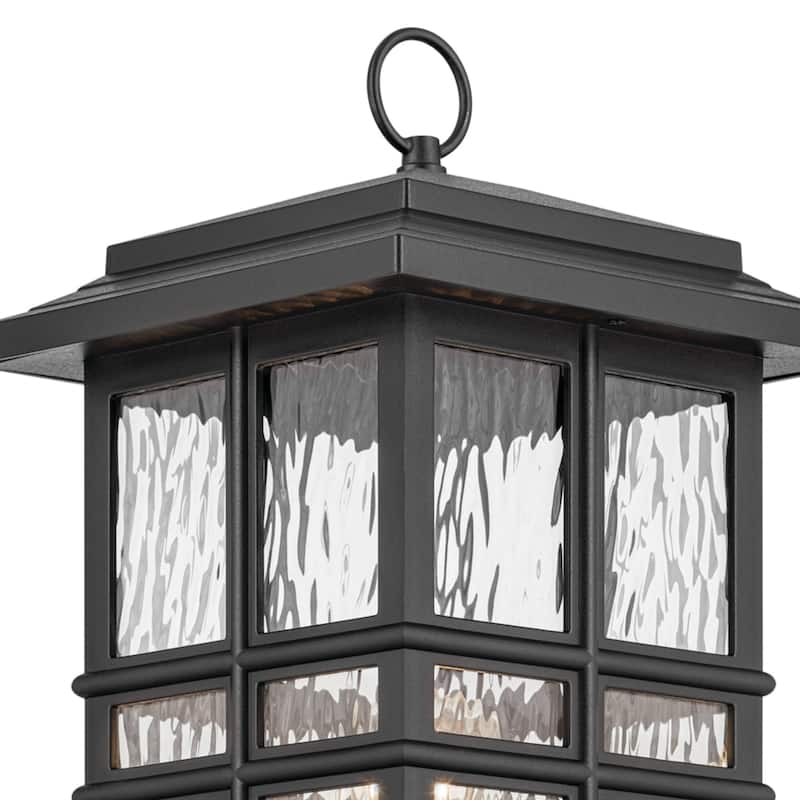 Kichler Lighting Beacon Square 1-Light Textured Black Outdoor Post Light