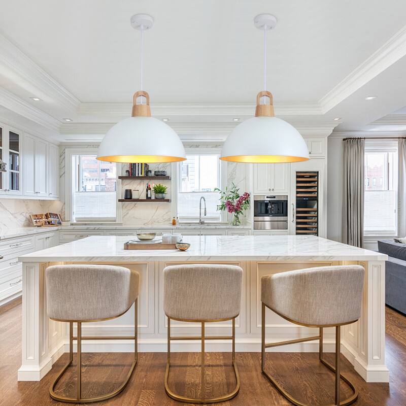 1 - light Industrial Dome Pendant Modern Hanging Lamp for Dining Room Living Room Foyer