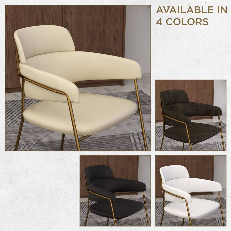 LeisureMod Axis Set of 4 Mid-Century Modern Dining Chair, Elegant Accent Side Chair for Home Office & Kitchen