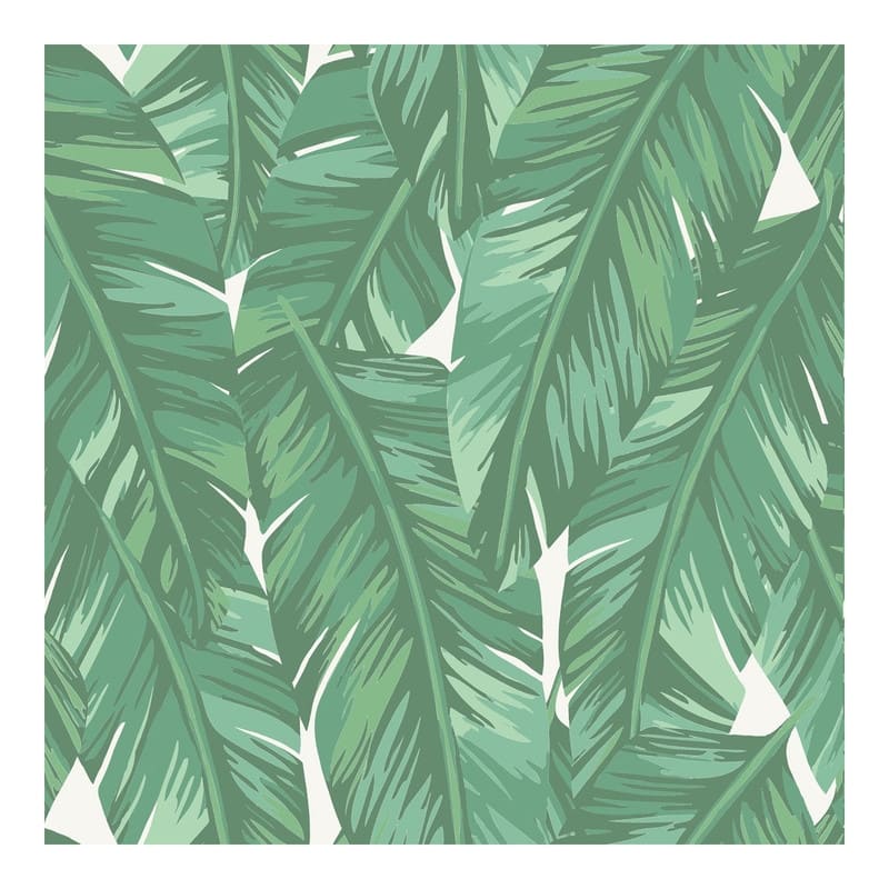 ESTA Home Dumott Green Tropical Leaves Wallpaper - 20.5 x 396 x 0.025