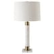 preview thumbnail 4 of 5, Uttermost Plinth White Marble Table Lamp - 27.75" H X 15" W X 15" D