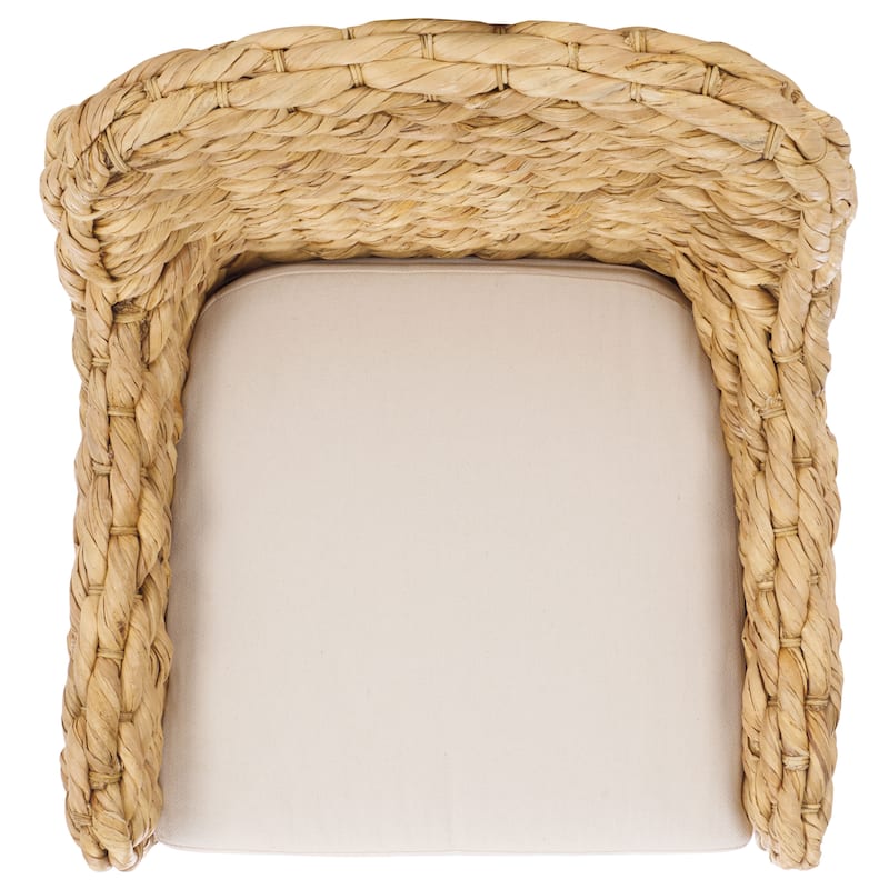 SAFAVIEH Purrl Hyacinth Solid Wood Accent Chair with Cushion, Fully Assembled - 26"W x 26"D x 32"H