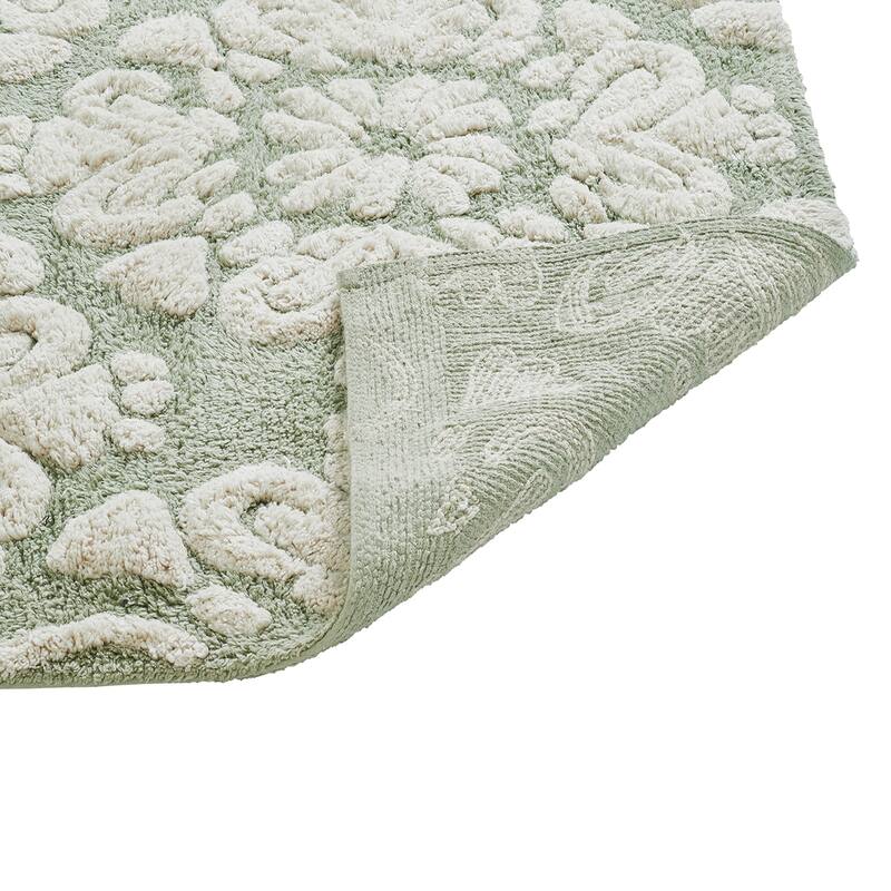 Better Trends Medallion Collection 100% Cotton 3-Pc Set Bathroom Rugs-Soft & Super Absorbent, Non-Skid Latex, Machine Washable