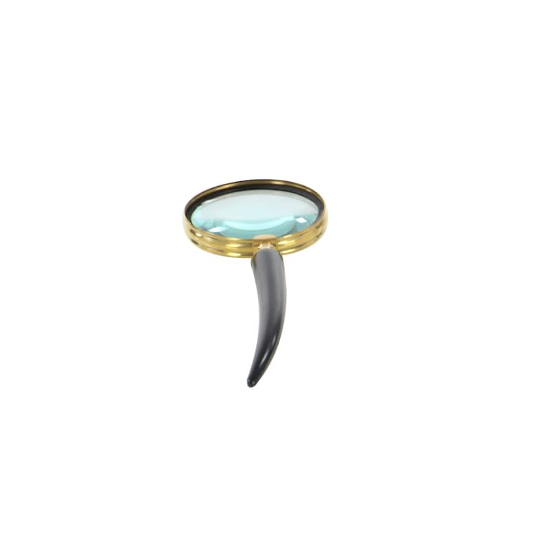 Metal Magnifying Glass with Bone Handles - Set of 3 Black - CosmoLiving by Cosmopolitan - 11"W x 4"L x 4"H