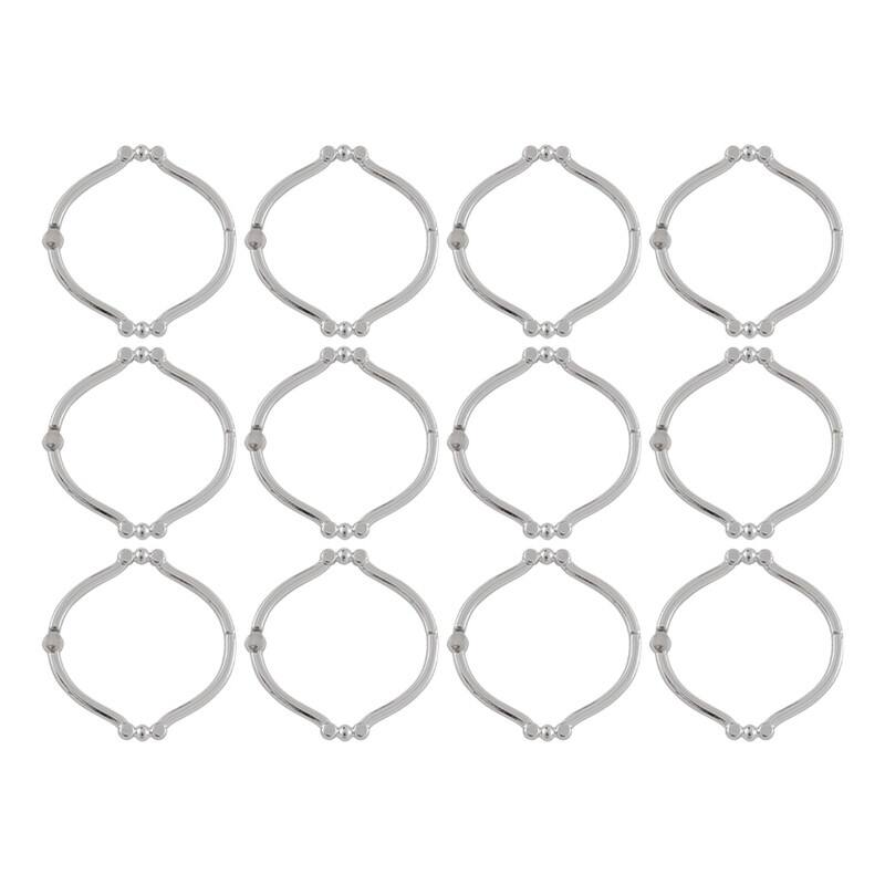 Utopia Alley Rustproof Zinc Shower Curtain Rings for Bathroom, Set of 12