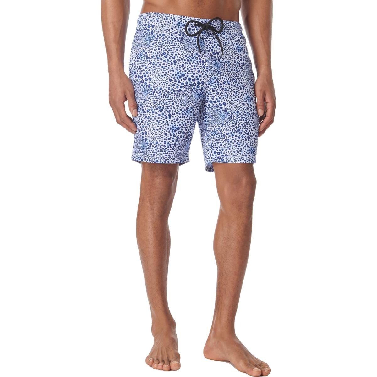 mens leopard print board shorts
