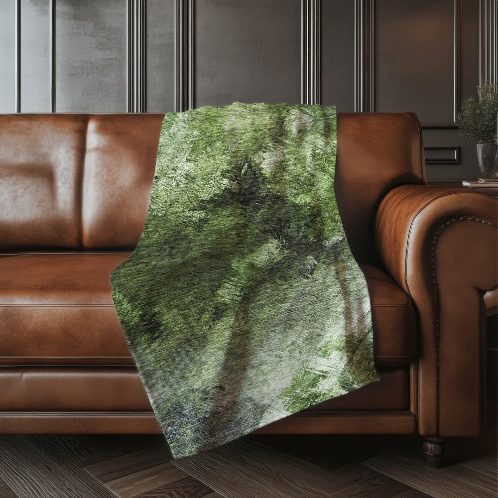 Premium Machine Washable Modern Abstract Sherpa Throw Blanket