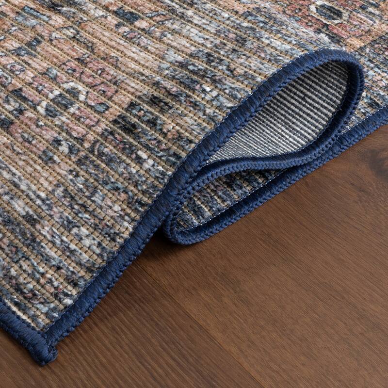 Nuloom Carmela Medallion Machine Washable Area Rug