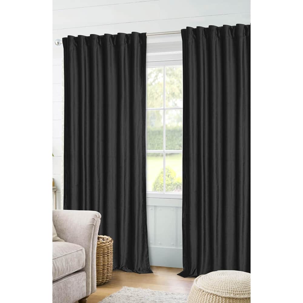 Luxury Velvet Room Darkening Window Curtains - Solid Colors, 2 Panels