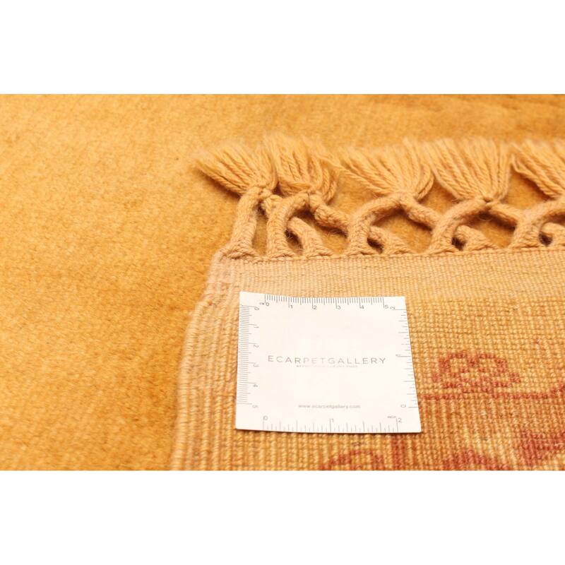 ECARPETGALLERY Hand-knotted Color Transition Light Orange Wool Rug - 2'8 x 6'9