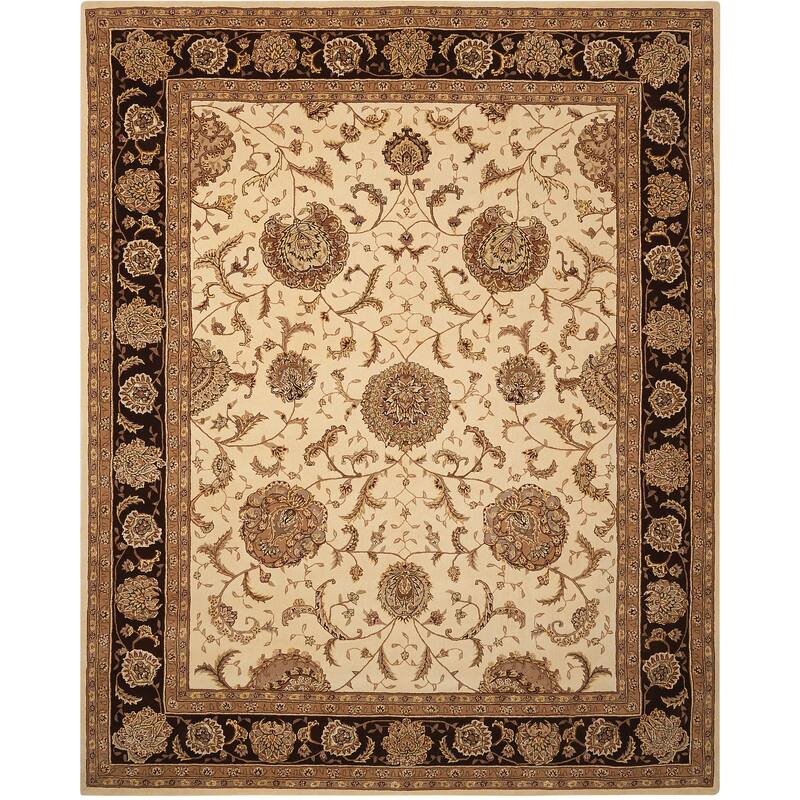 Nourison Hand-tufted Oriental Bordered Wool Area Rug