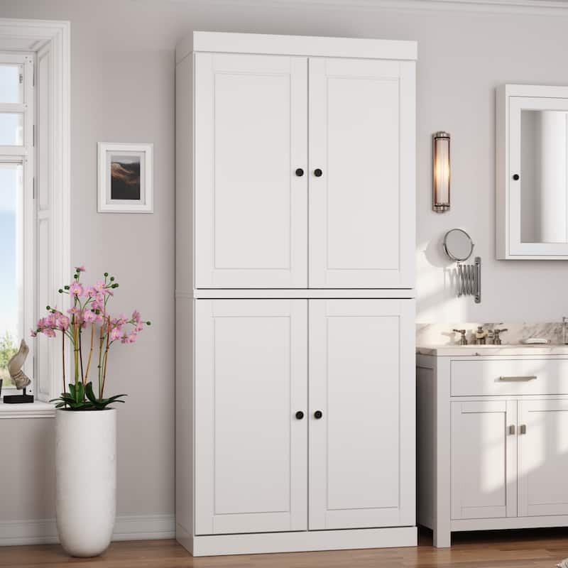100% Solid Wood 32" Bathroom Cabinet with Optional Doors by Palace Imports