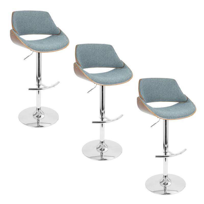 Carson Carrington Svetlana Adjustable Bar Stool with Rounded T Footrest (Set of 3)