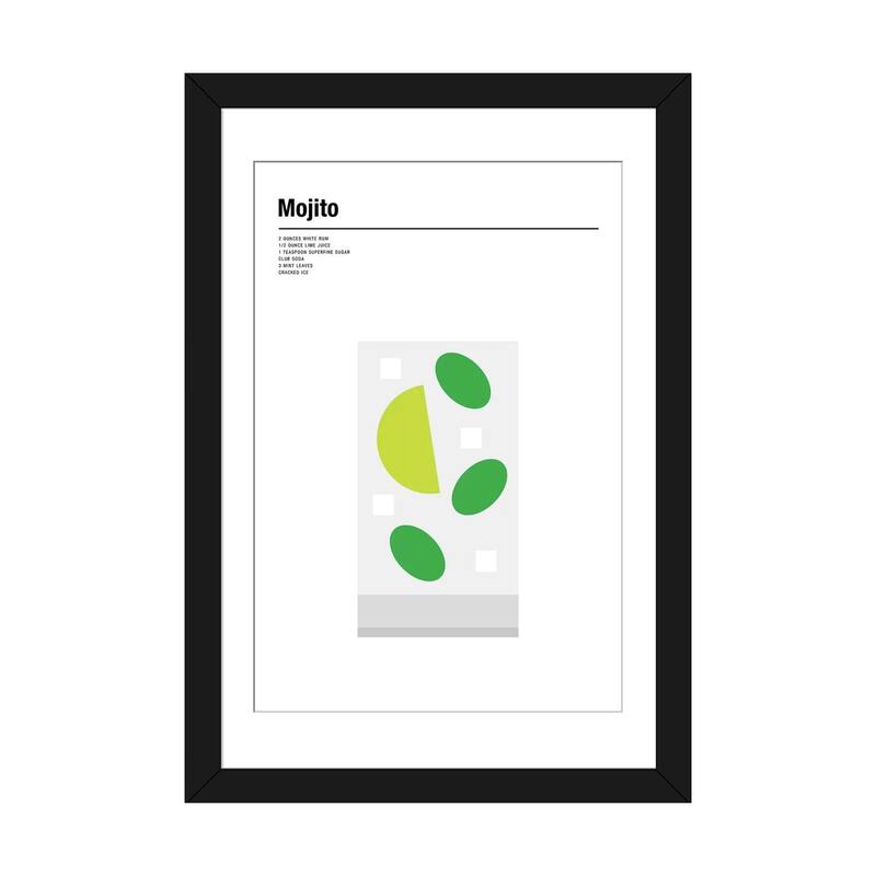 iCanvas "Mojito" by Nick Barclay - Black - 32x24x1