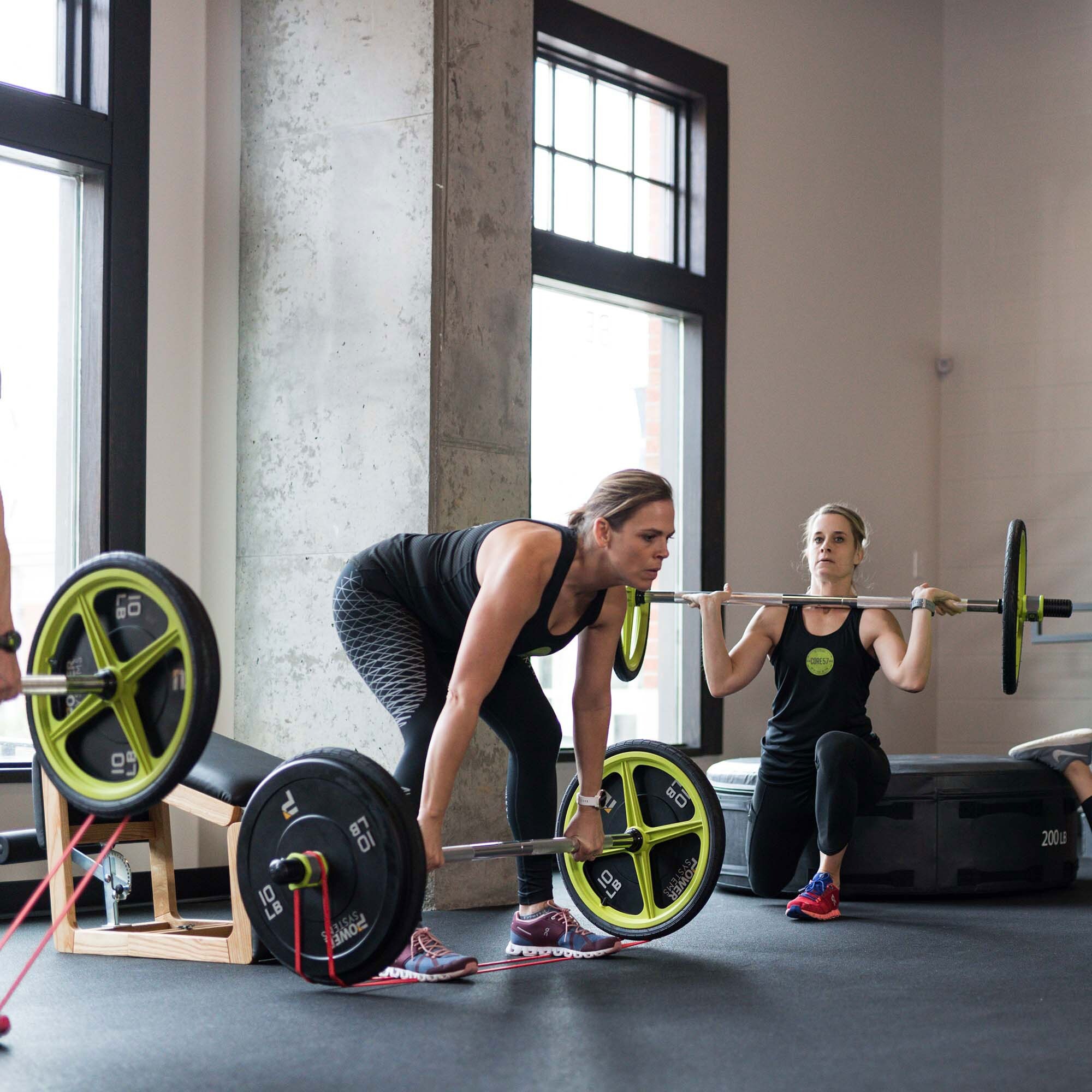 AXLE Lightweight Olympic Barbell with Weighted Plates Straps Not