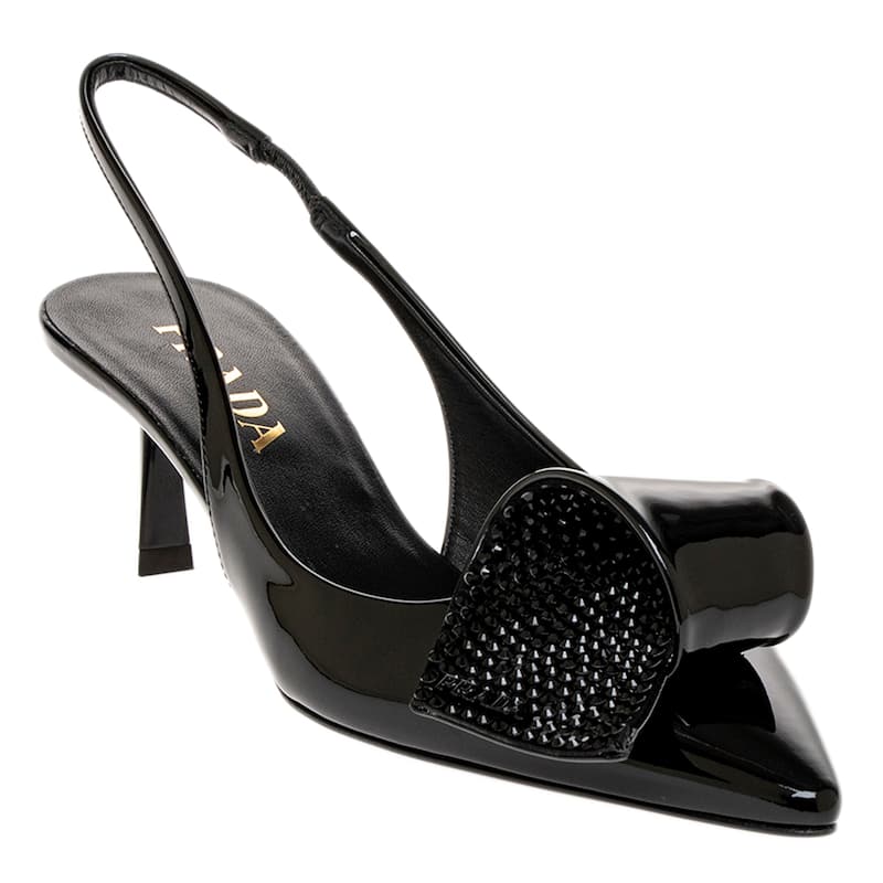 Prada Embellished Slingback Pumps - 38 EU