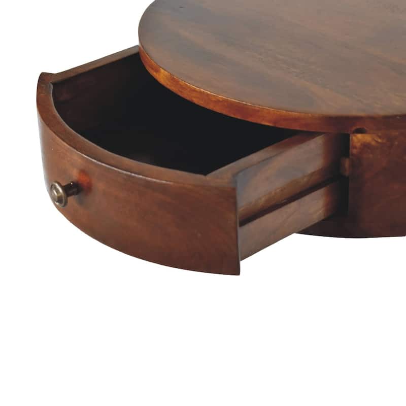 Artisan Furniture Solid Wood Lunar 1 Drawer Floating Nightstand ,Brown,1 Drawers