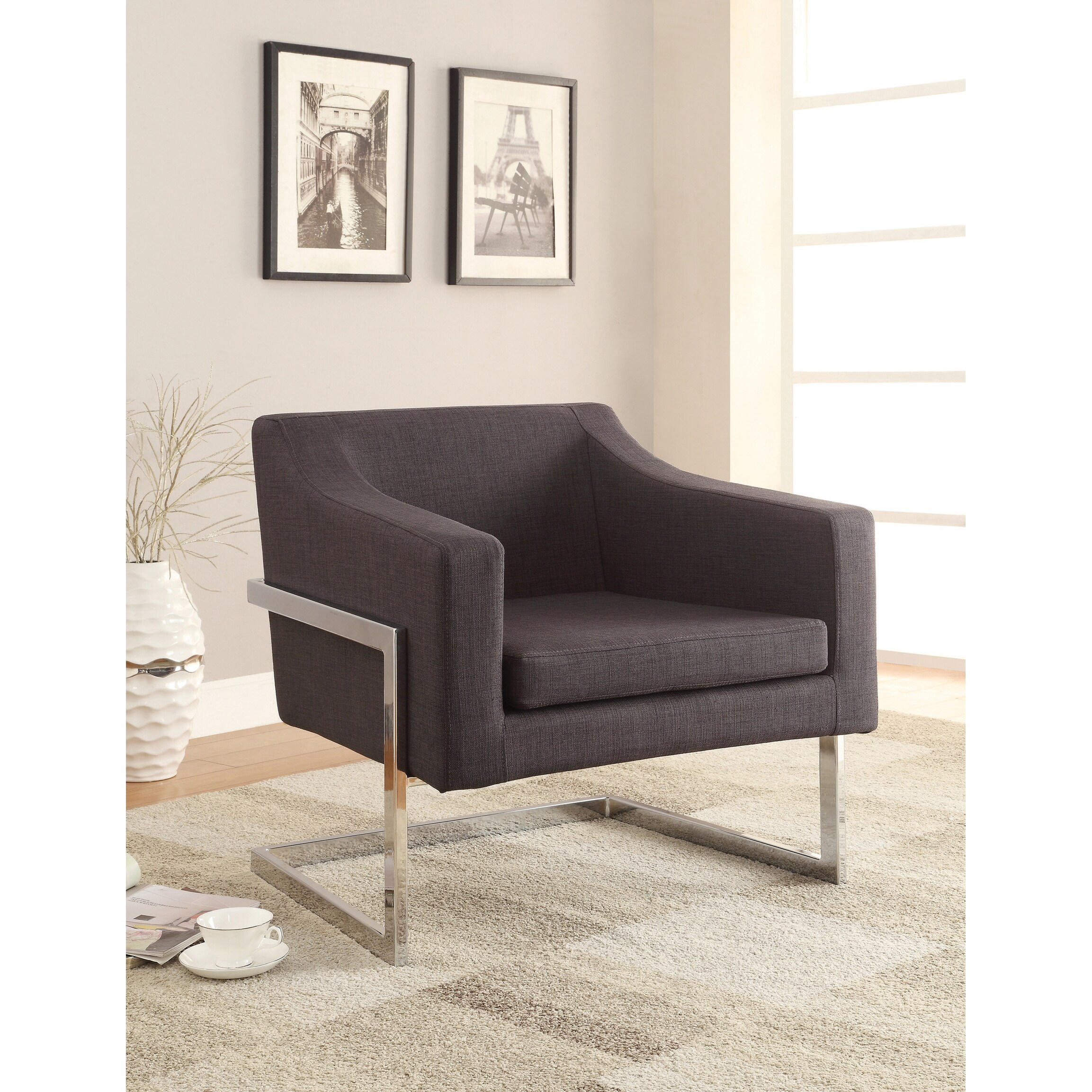 Chrome armchair store