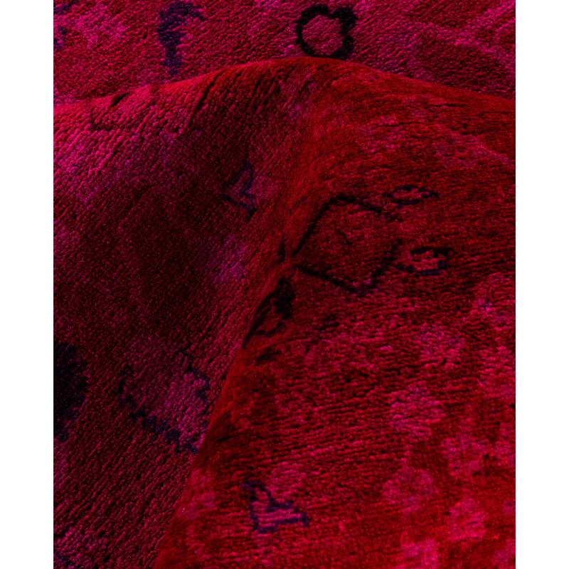 Overdyed One-of-a-Kind Hand-Knotted Area Rug - Pink - 8' 3" x 10' 2"