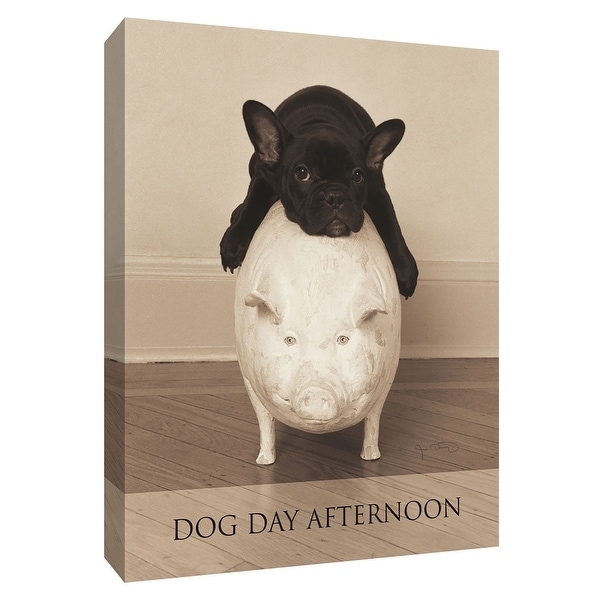 PTM Images 9-154950 PTM Canvas Collection 10" x 8" - "Dog Day Afternoon" Giclee Dogs Art Print on Canvas