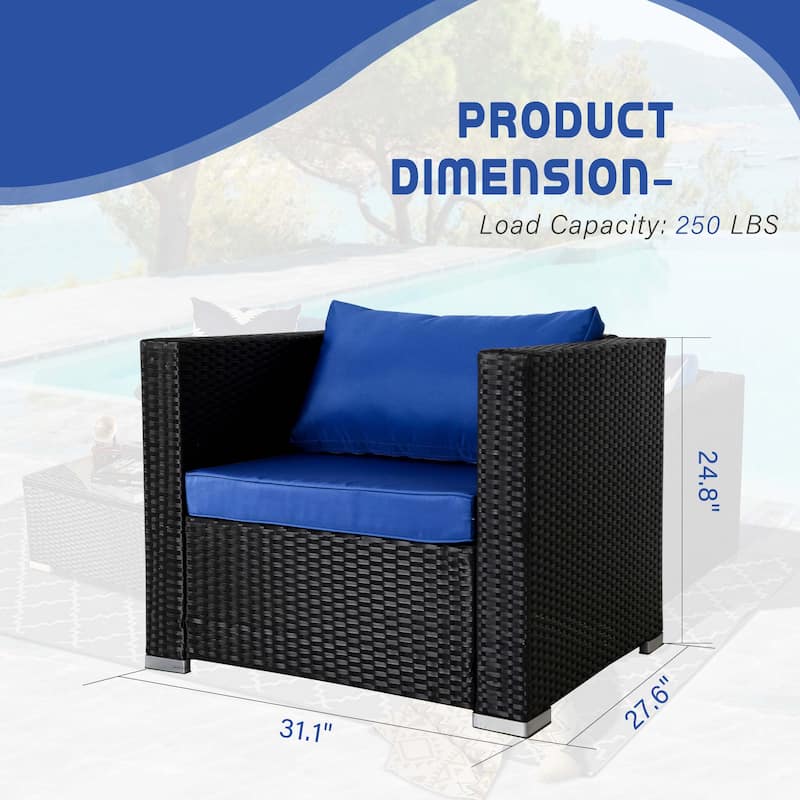 Vrakae Outdoor Patio Rattan Wicker Chair
