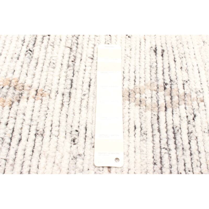 ECARPETGALLERY Hand-knotted Tangier Cream Wool Rug - 5'1 x 8'0