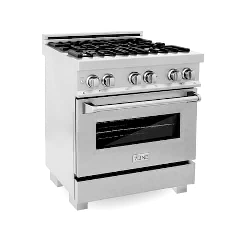 ZLINE 30" 4.0 cu. ft. Dual Fuel Range with Gas Stove and Electric Oven in Fingerprint Resistant Stainless Steel