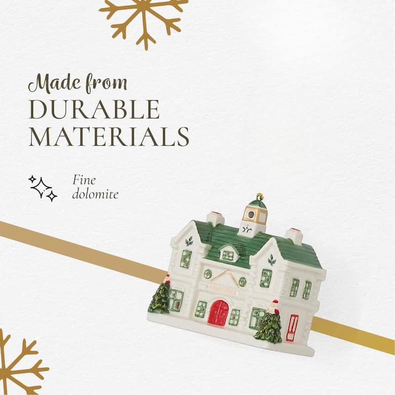 Spode Christmas Tree Village Train Station Miniature