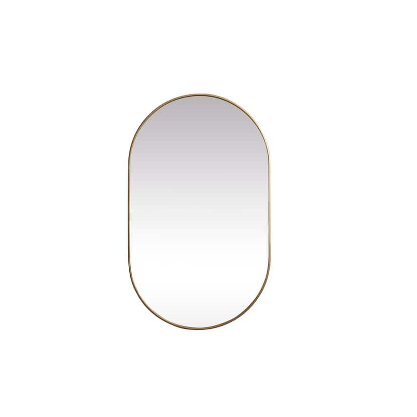 Indigo Home Metal Frame Oval Mirror 36x60 Inch