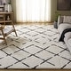 preview thumbnail 14 of 154, SAFAVIEH Arizona Shag Nevada 1.2-inch Thick Rug 8' x 10' - Ivory/Black