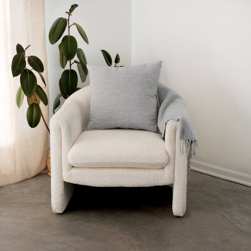 French Linen Pillow with Removable Sham by BOKSER HOME