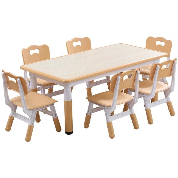 YUKOOL Kids Table and Chair Set Multi Functional Adjustable Height Ergonomic Design HDPE Material On Sale Bed Bath Beyond 39579880