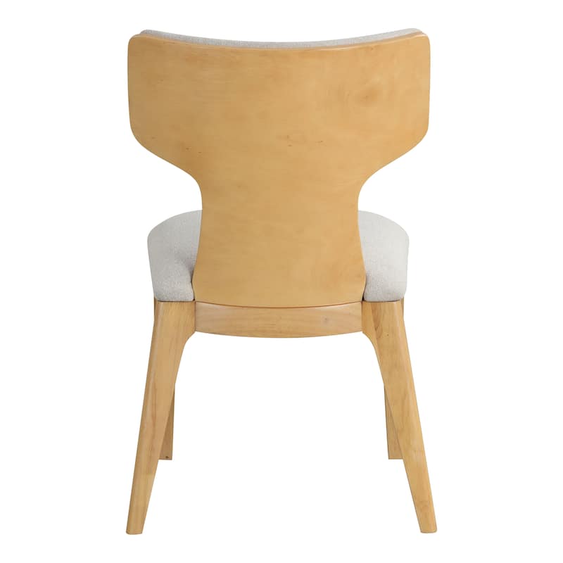 Furniture of America Wayley Modern Solid Wood Curved Back Padded Dining Chair (Set of 2)