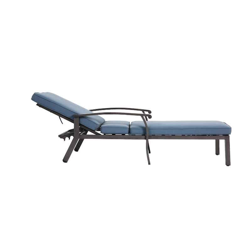 Aluminium Cast Lounge Chair Modern Outdoor Patio Furniture Comfortable Seating