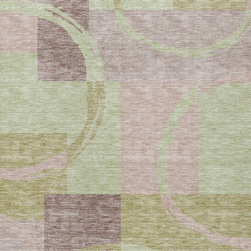HomeRoots Abstract Modern Rectangle Outdoor Rug