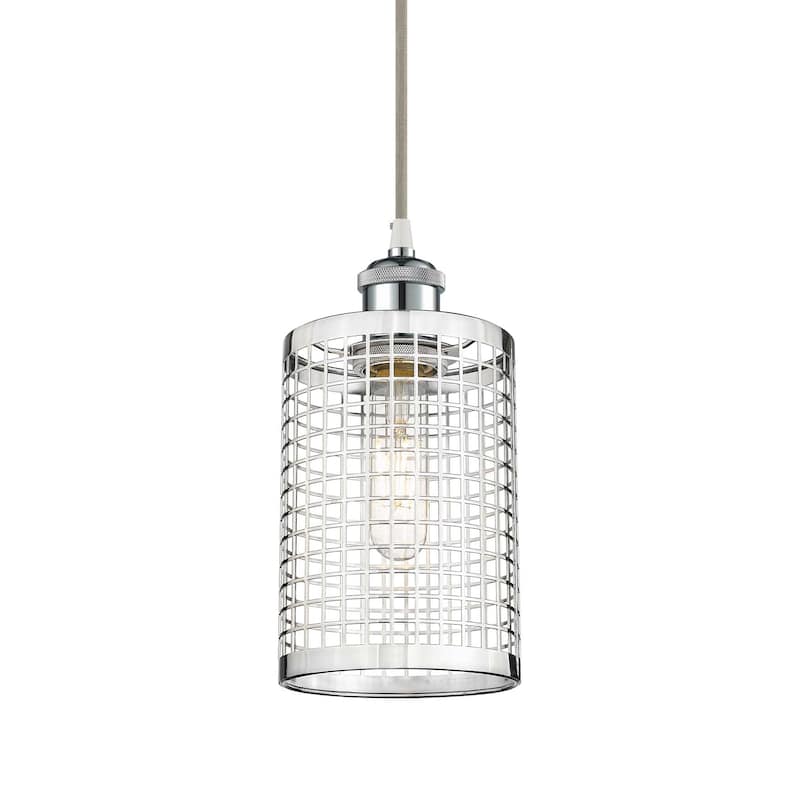 Innovations Lighting 516-1P-10-5 Nestbrook Pendant Nestbrook 5" Wide - White / Polished Chrome