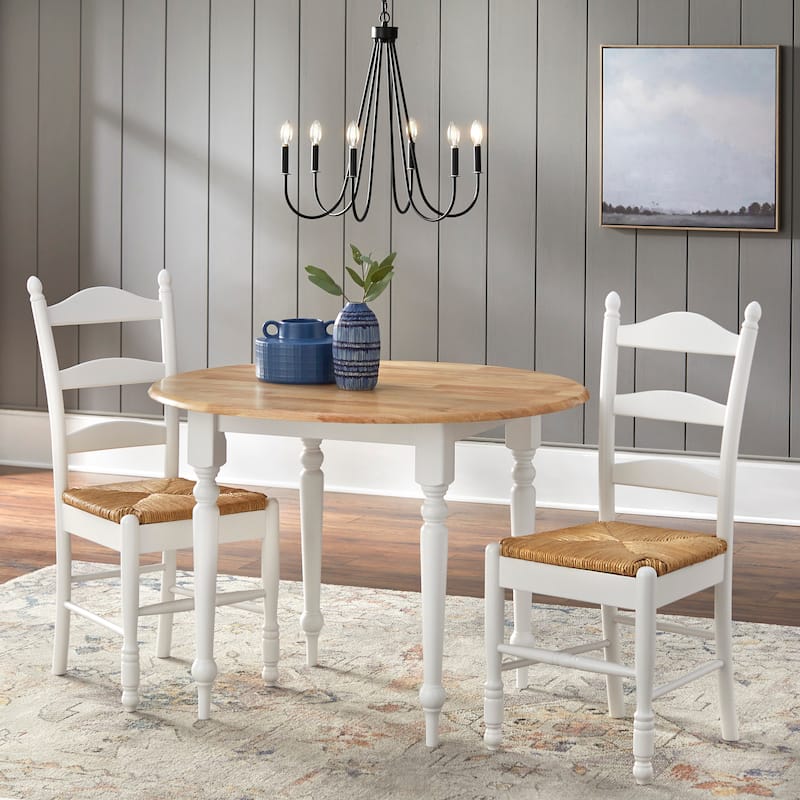 Simple Living Jessie 3-piece Ladder back Dining Set - Natural, White