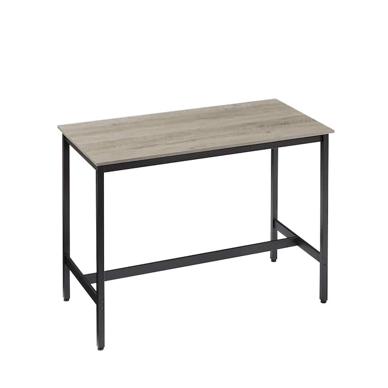 Bar Table and Chairs Set for 6, Dining Table 7 Piece Set, Pub Counter Height Table w/6 PU Leather Bar Chairs for Breakfast Nook