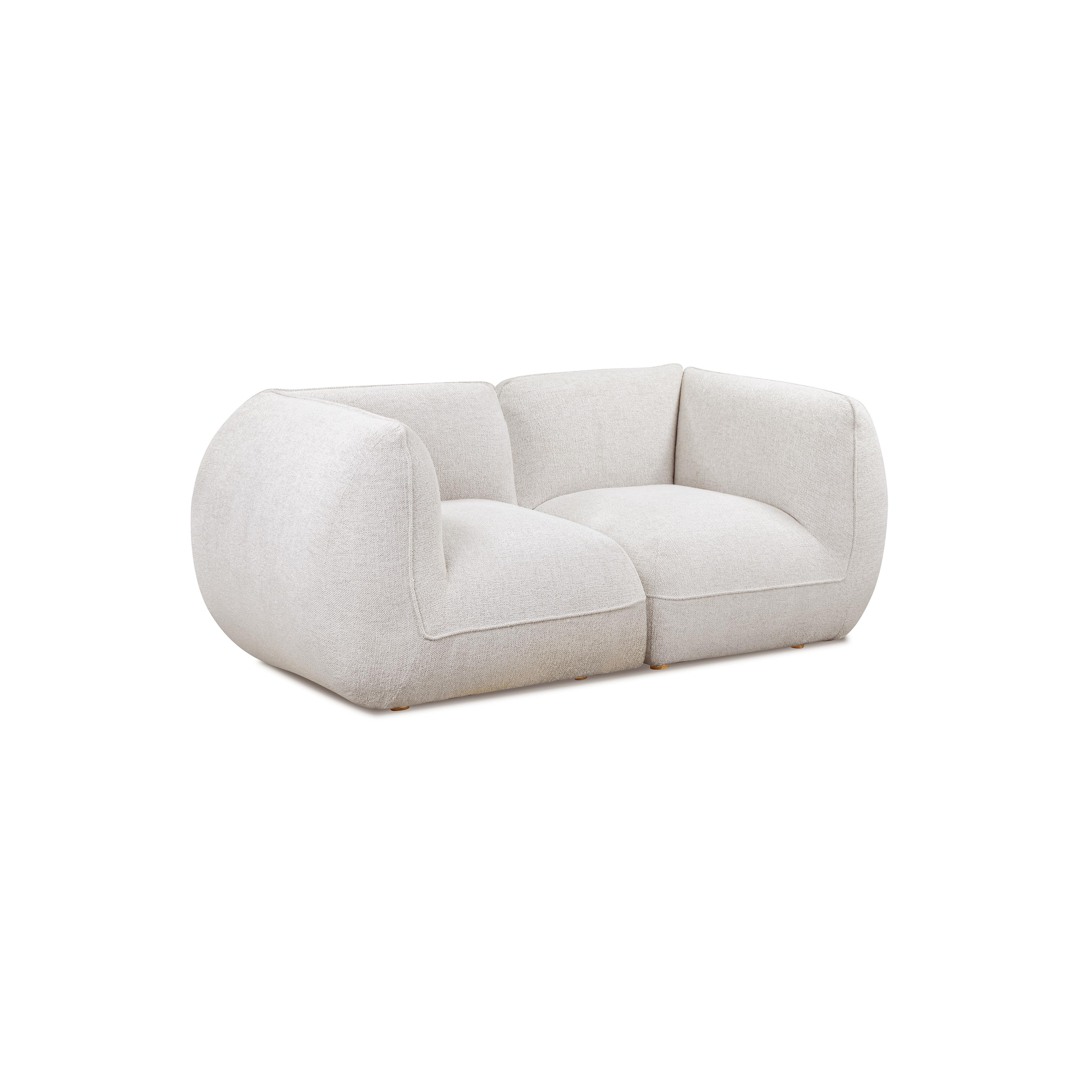 Arezza Stone White Basketweave Modular Sofa