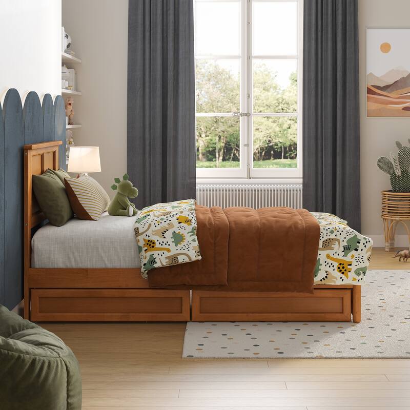 Felicity Platform Bed with Panel Footboard and Storage Drawers